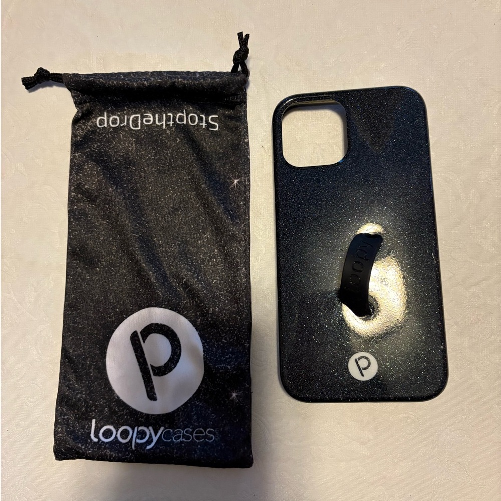 Loopy Case Black Matte Phone Case with Circular Cutout